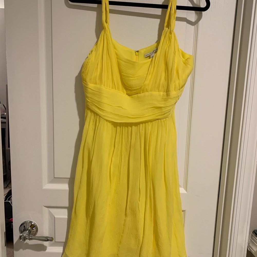 NWT: Banana Republic Yellow Sleeveless Silk Dress.